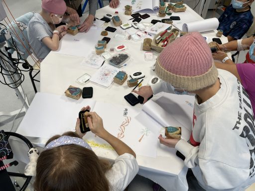 'El vaivén de la Feria' Taller de estampació en El cole de La Paz