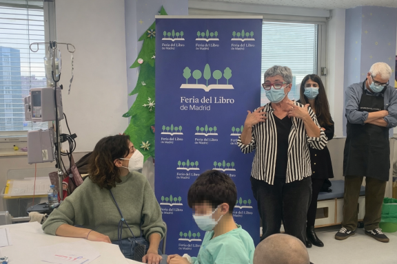 Taller de estampación en el hospital de La Paz